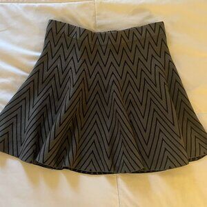 Gray and Black Flowy Skirt